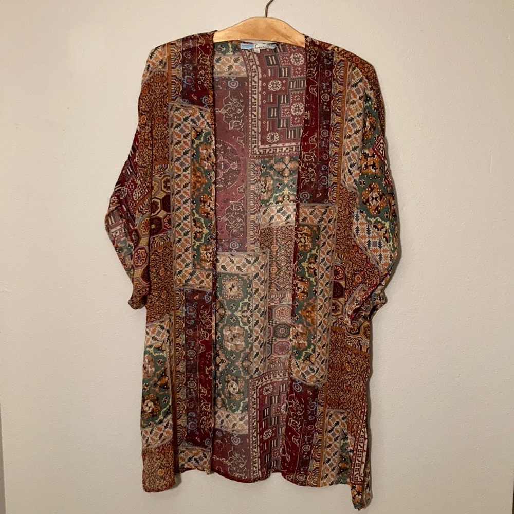 Sheer Printed Kimono